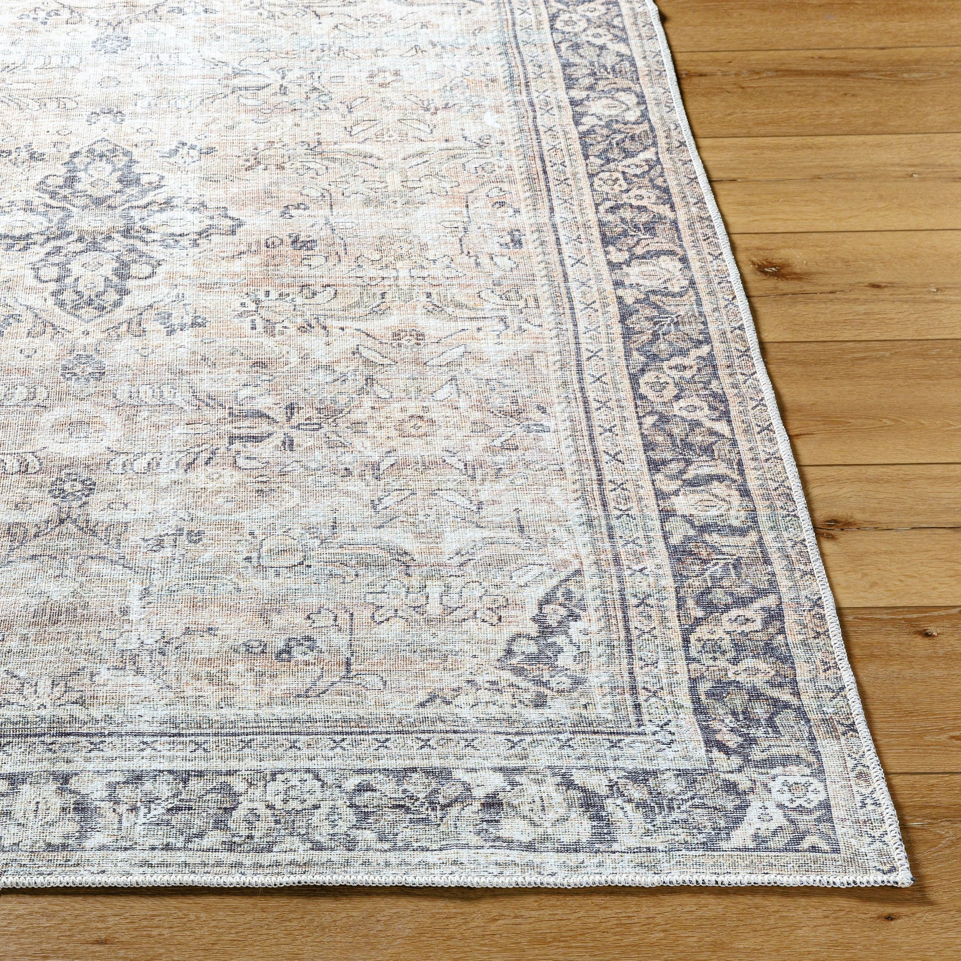 Darling Rug - 527947 by Becki Owens x Livabliss in tan, black, sage, brown, white, burnt orange. Made from polyester in a unique style.