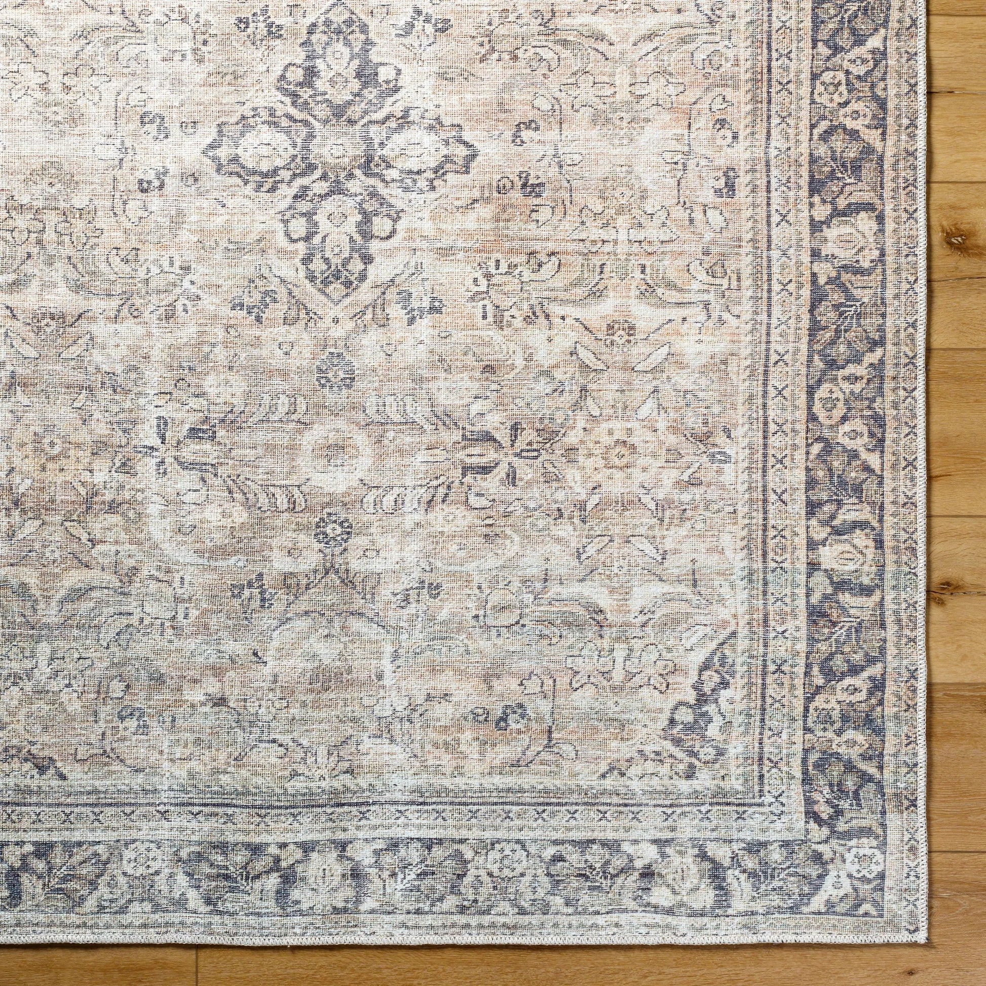 Darling Rug - 527947 by Becki Owens x Livabliss in tan, black, sage, brown, white, burnt orange. Made from polyester in a unique style.