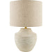 Alondra Accent Table Lamp by Becki Owens x Livabliss in plated, painted. Made from ceramic, linen, polyester, iron in a unique style.