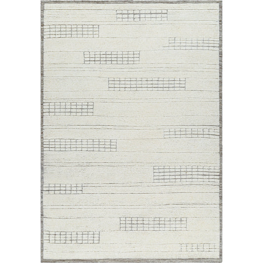 Davey Rug - 496731 by Becki Owens x Surya in light beige. Made from wool in a unique style.