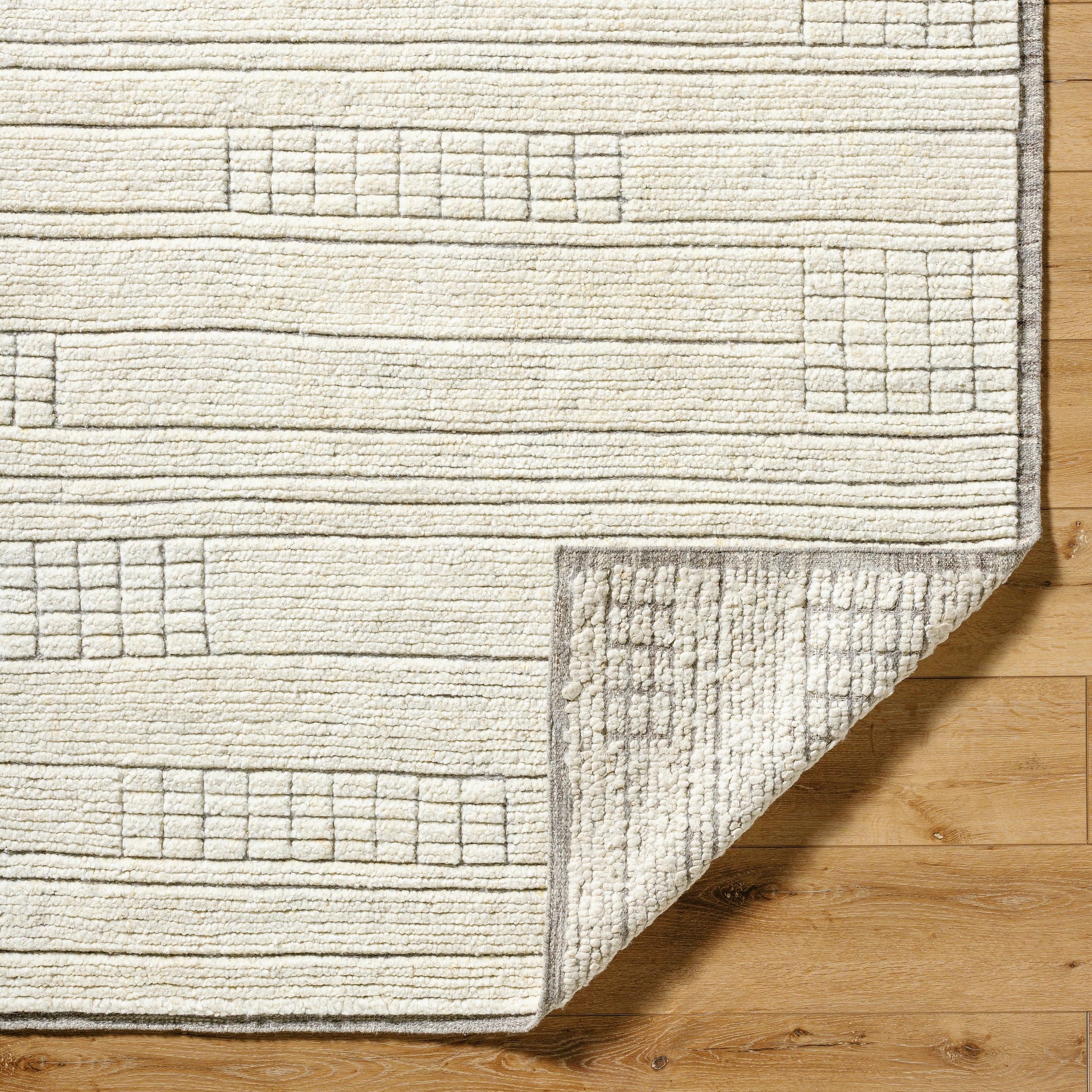 Davey BODV-2300 Rug by Becki Owens x Surya in light beige. Made from wool in a unique style.