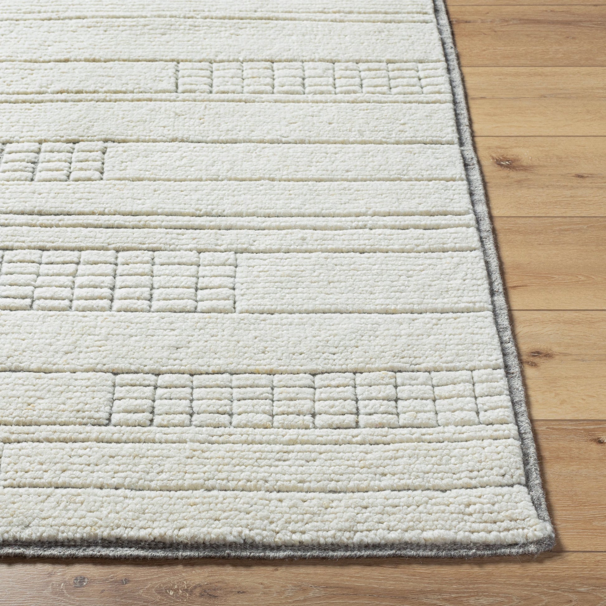 Davey BODV-2300 Rug by Becki Owens x Surya in light beige. Made from wool in a unique style.