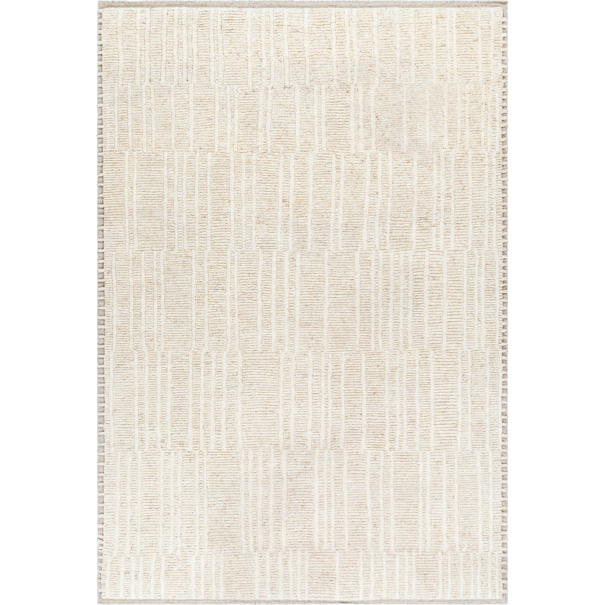 Davey BODV-2301 Rug by Becki Owens x Surya in beige, black. Made from wool in a unique style.