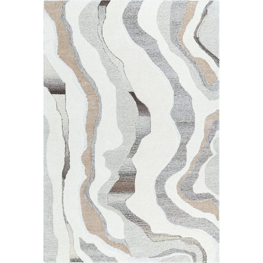 Buenos Aires Rug - 489475 by Surya in ivory, taupe, charcoal, slate gray, sandstone. Made from face: 80% wool, 10% polyester, 10% jute in a unique style.