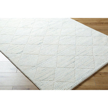 Gina Rug - 496433 by Becki Owens x Surya in ivory, black. Made from face: 75% wool, 25% viscose, warp: 100% cotton in a unique style.