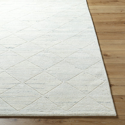 Gina Rug - 496433 by Becki Owens x Surya in ivory, black. Made from face: 75% wool, 25% viscose, warp: 100% cotton in a unique style.