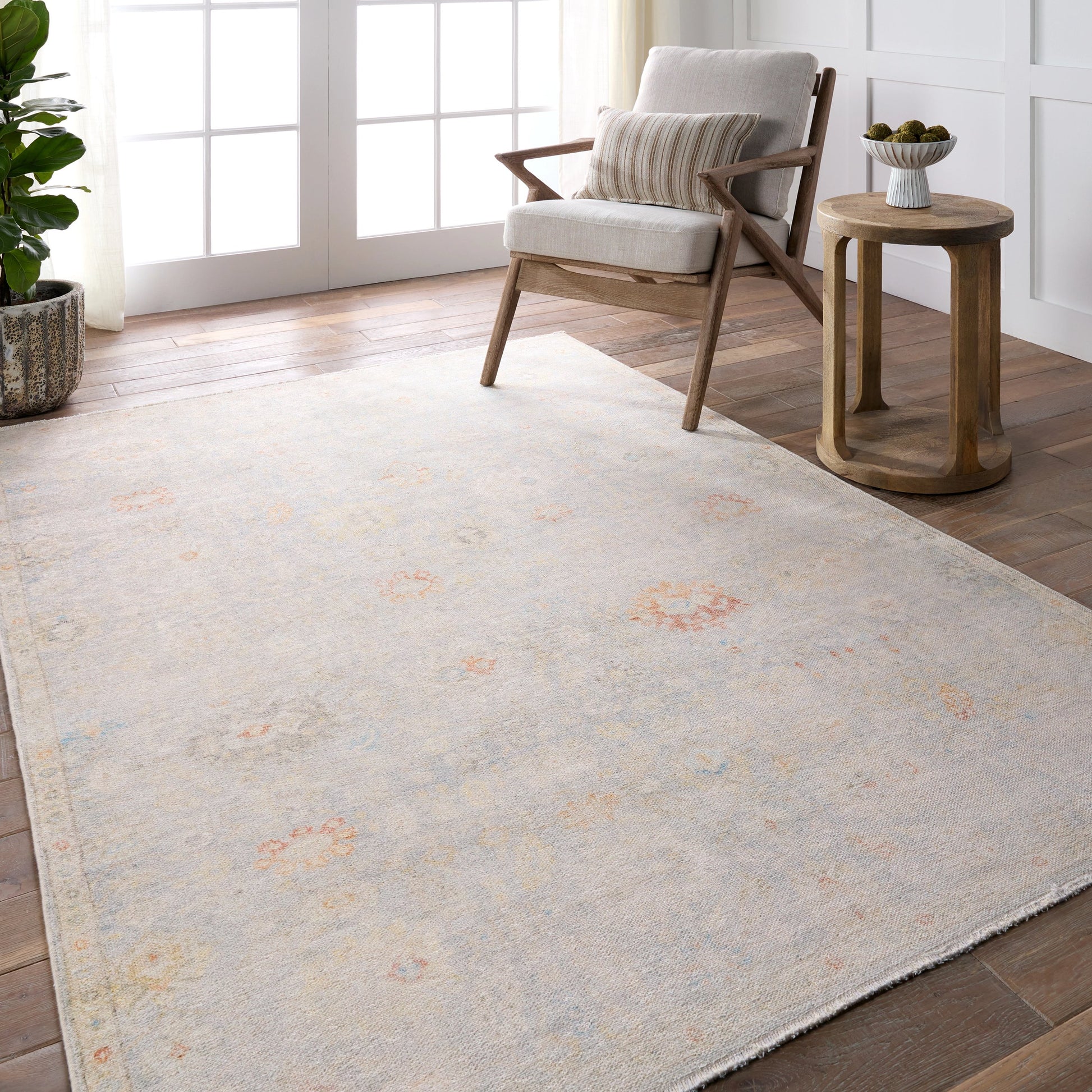 Boheme BOH28 Rug by Jaipur Living in light blue, cream. Made from 78% cotton, 22% polyester in a unique style.