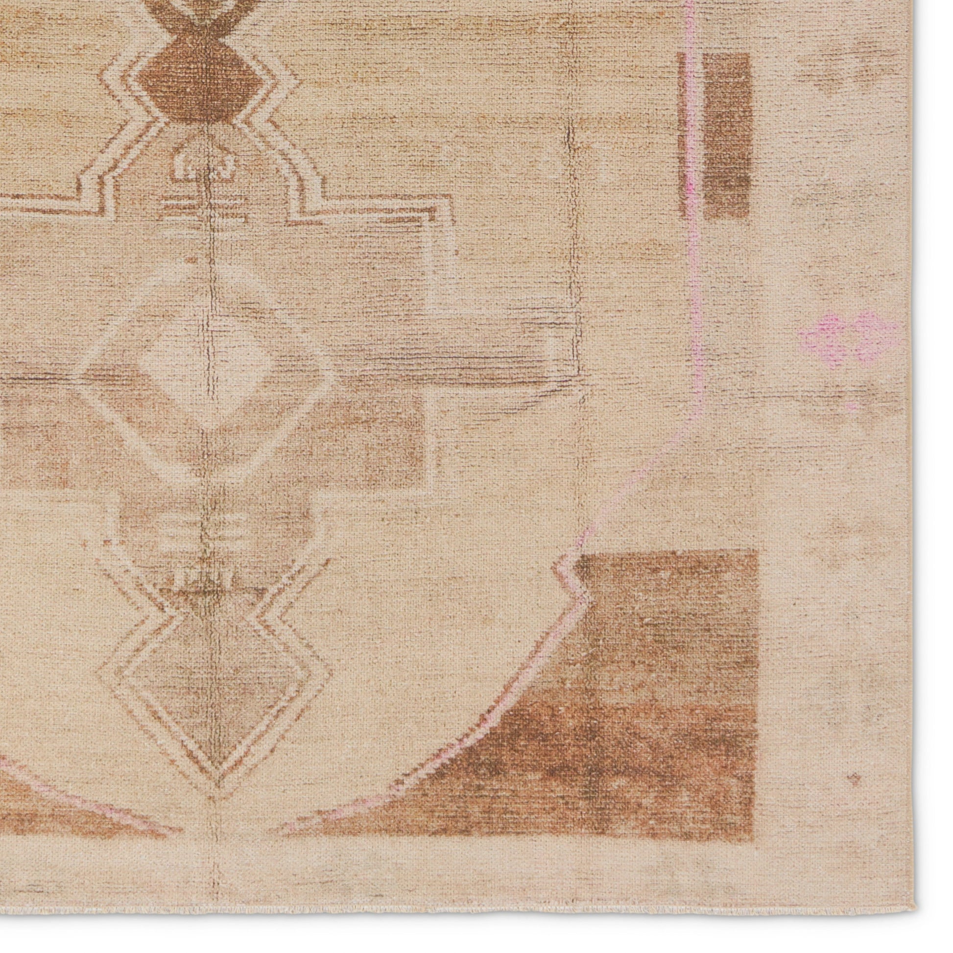 Boheme BOH29 Rug by Jaipur Living in tan, pink. Made from 78% cotton, 22% polyester in a unique style.