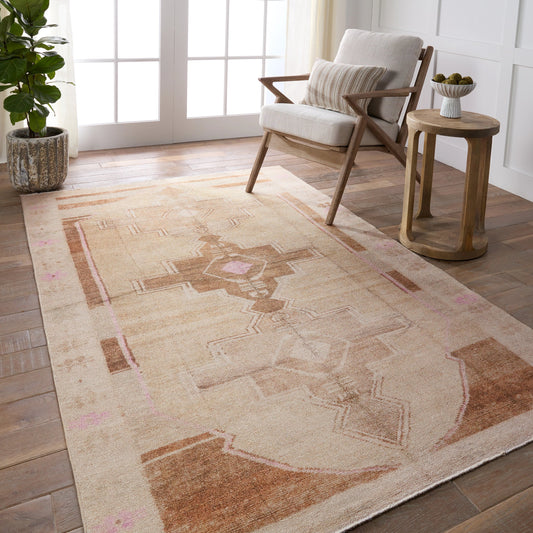 Boheme BOH29 Rug by Jaipur Living in tan, pink. Made from 78% cotton, 22% polyester in a unique style.