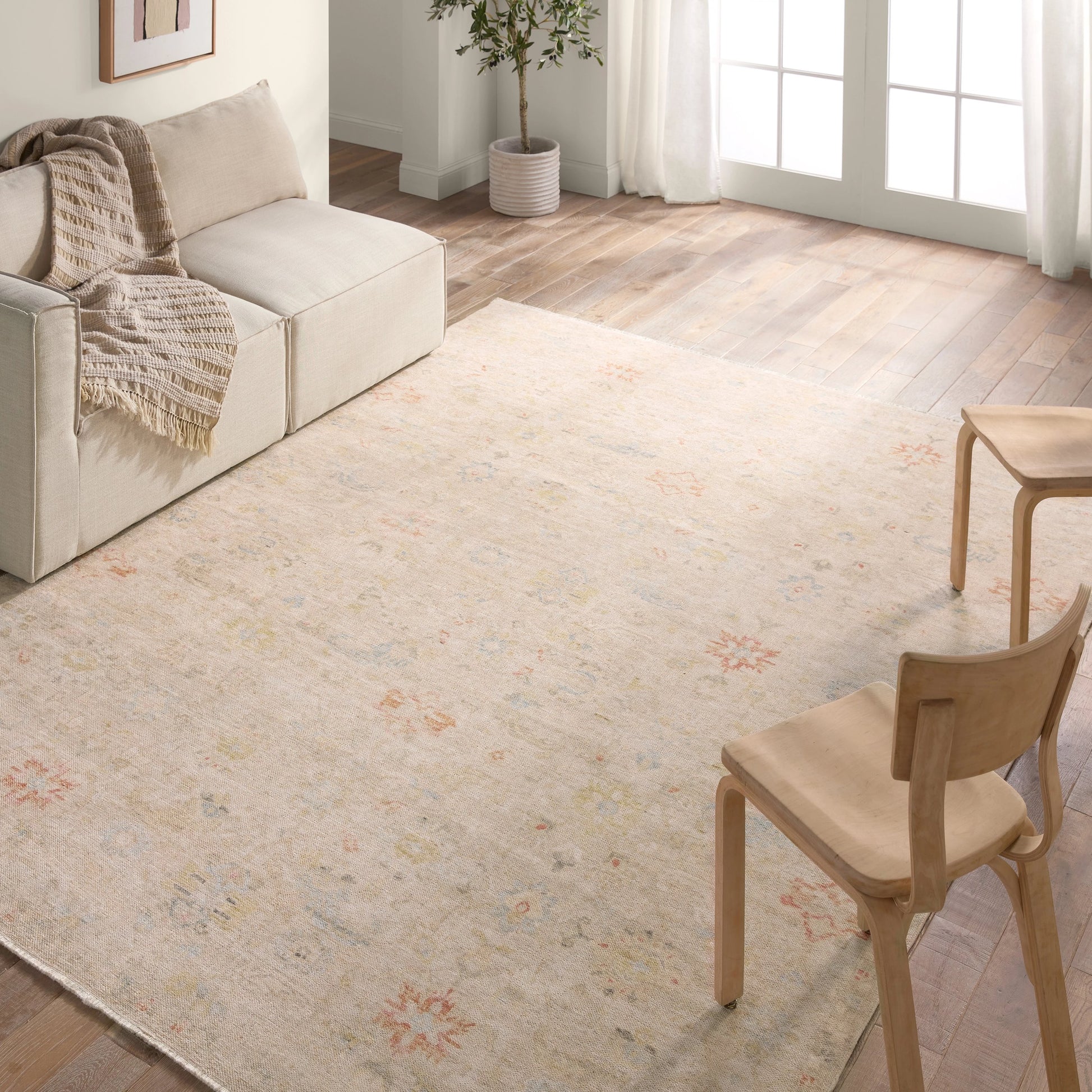 Boheme BOH30 Rug by Jaipur Living in cream, blue. Made from 78% cotton, 22% polyester in a unique style.