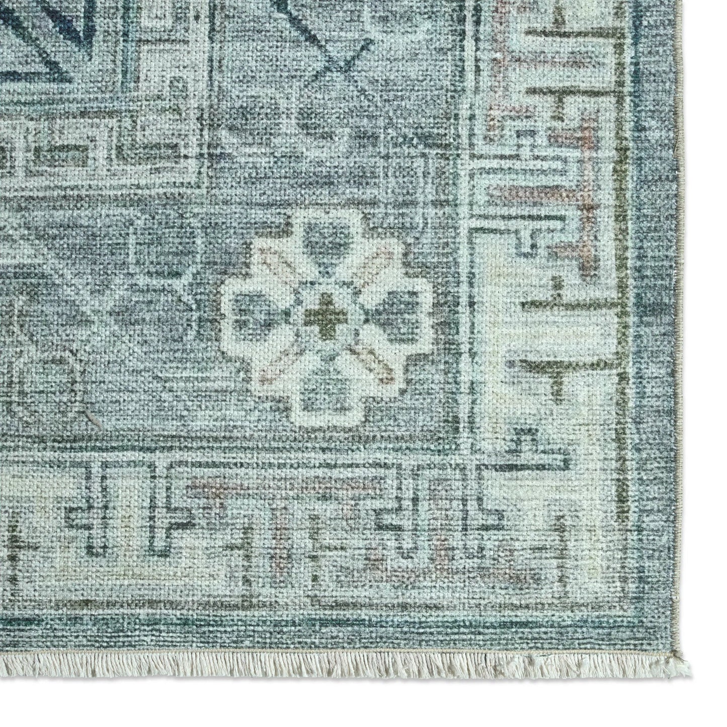002 SI-2542703,SI-2542704,SI-2542705,SI-2542706,SI-2542707,SI-2542708,SI-2542709 | Closeup | Boheme BOH33 Rug by Jaipur Living in gray, blue. Made from 78% cotton, 22% polyester in a unique style.