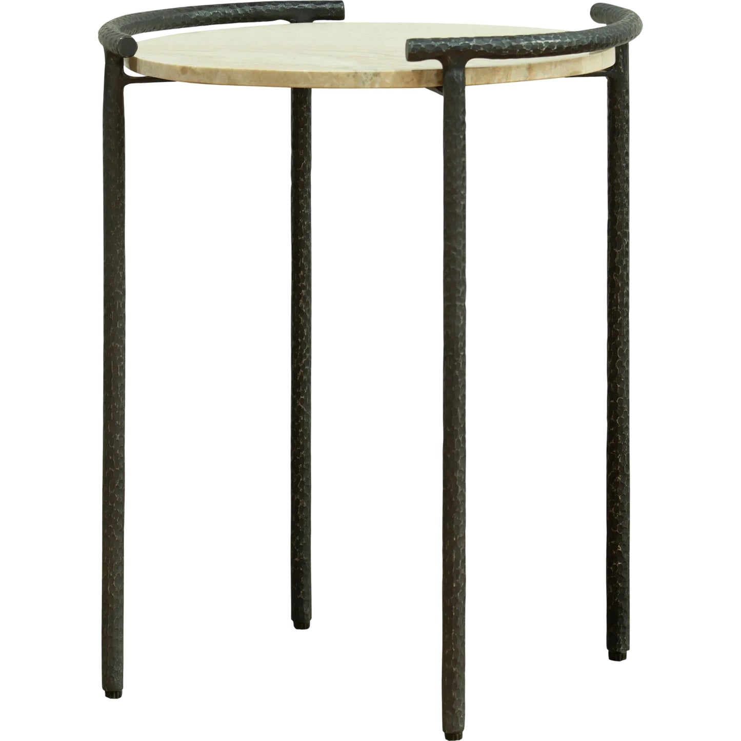 001 SI-2379509 | Primary Silo | Ojai Marble End Table by Becki Owens x Surya in cream, black. Made from marble, iron in a unique style.
