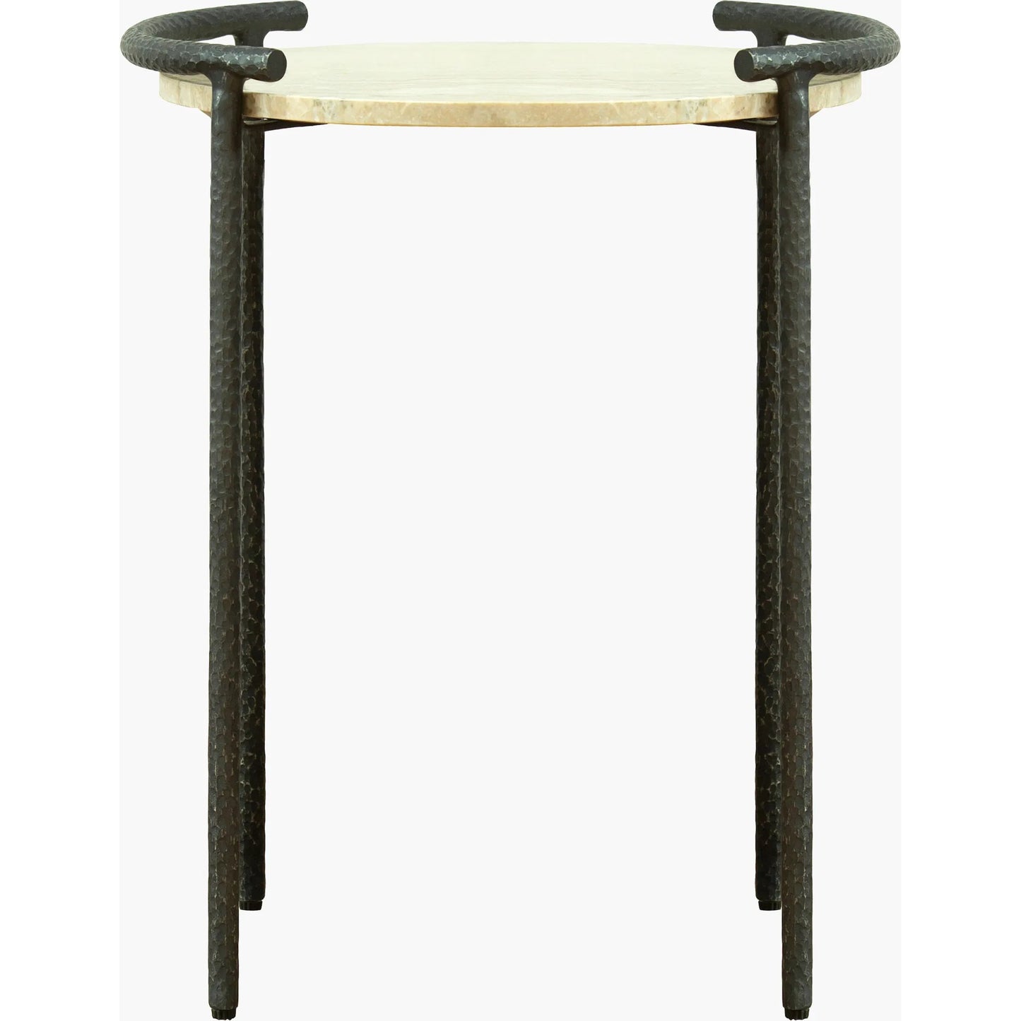 002 SI-2379509 | Additional Silo | Ojai Marble End Table by Becki Owens x Surya in cream, black. Made from marble, iron in a unique style.