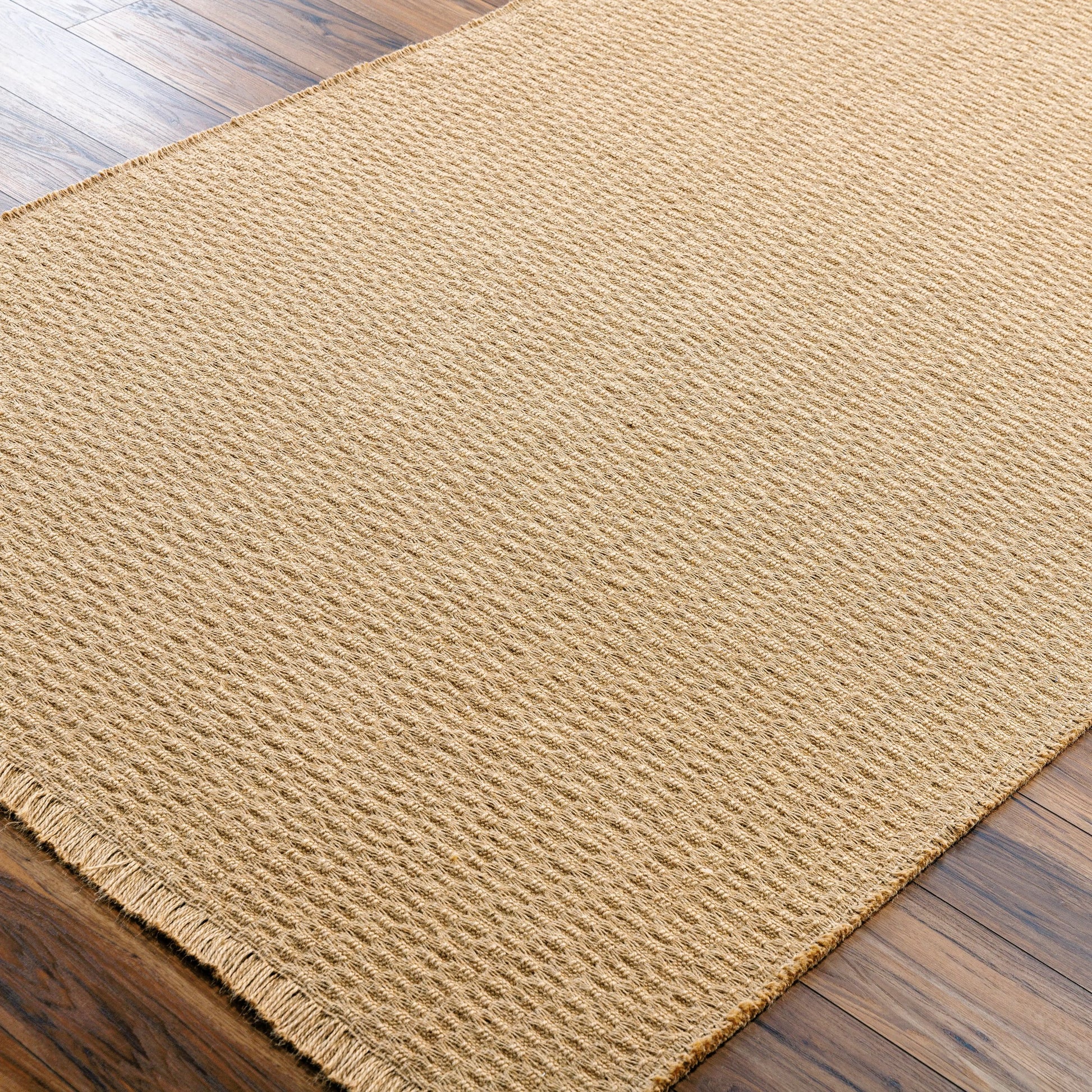 Kimi Rug - 490475 by Becki Owens x Livabliss in light brown. Made from face: 100% jute, warp: 100% jute in a unique style.