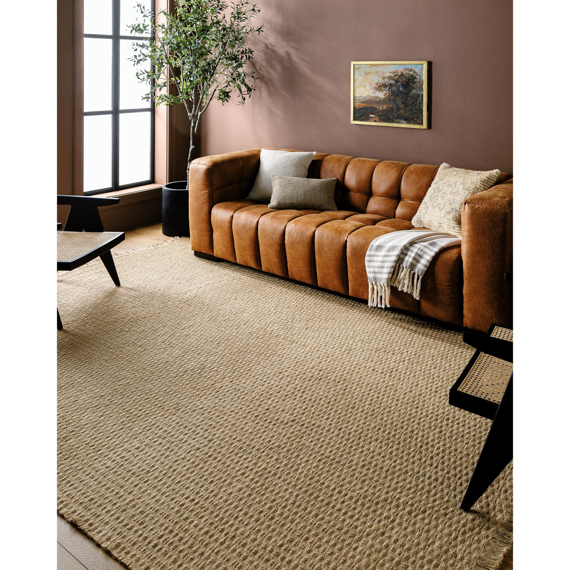 Kimi Rug - 490475 by Becki Owens x Livabliss in light brown. Made from face: 100% jute, warp: 100% jute in a unique style.