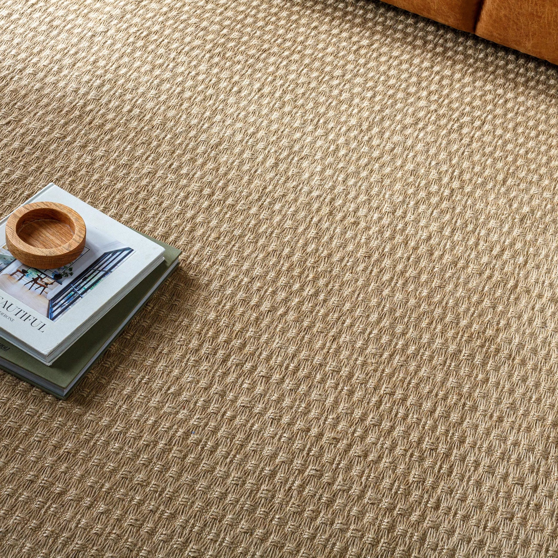 Kimi Rug - 490475 by Becki Owens x Livabliss in light brown. Made from face: 100% jute, warp: 100% jute in a unique style.