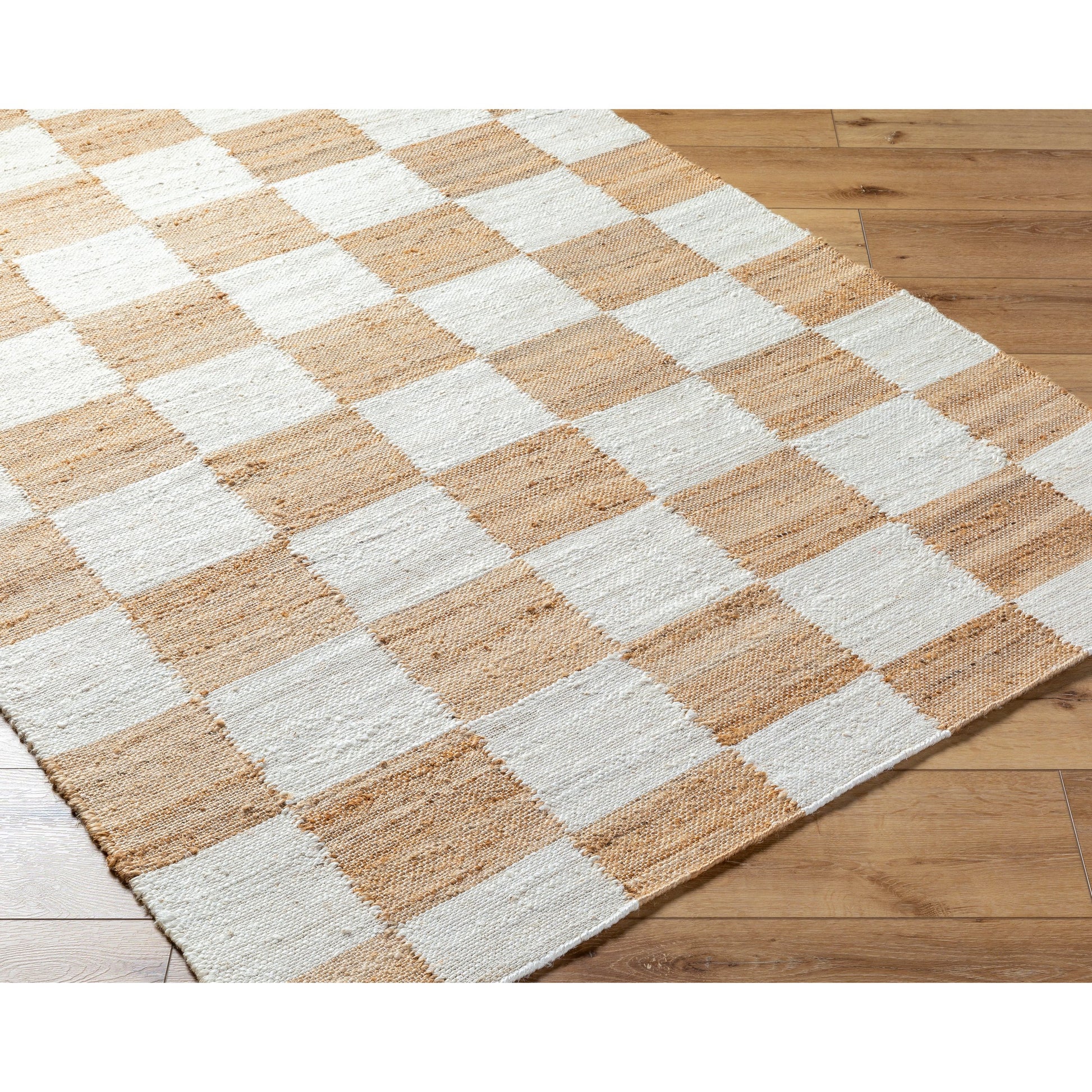 Kamey Rug - 496914 by Becki Owens x Livabliss in light slate, brown, light brown. Made from face: 100% jute, warp: 100% cotton in a unique style.