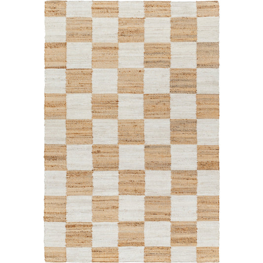 Kamey Rug - 496914 by Becki Owens x Livabliss in light slate, brown, light brown. Made from face: 100% jute, warp: 100% cotton in a unique style.