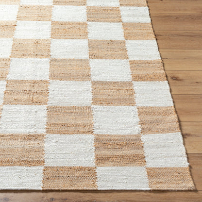 Kamey Rug - 496914 by Becki Owens x Livabliss in light slate, brown, light brown. Made from face: 100% jute, warp: 100% cotton in a unique style.