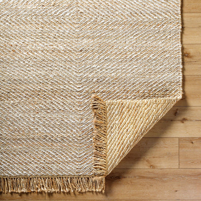Kamey Rug - 496928 by Becki Owens x Livabliss in beige, wheat, ivory. Made from jute in a unique style.