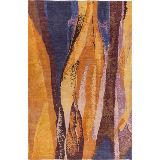 Brought to Light Rug - 14797 by Surya in orange, denim, burgundy, dusty pink, lilac, peach. Made from 100% wool in a unique style.