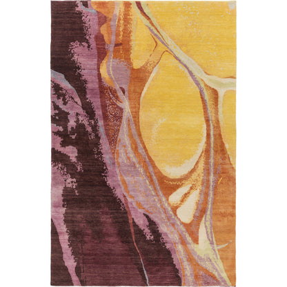 Brought to Light BOL-4002 Rug by Surya in mustard, burgundy, rose, rust, mauve, wheat. Made from 100% wool in a unique style.