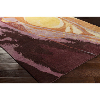 Brought to Light BOL-4002 Rug by Surya in mustard, burgundy, rose, rust, mauve, wheat. Made from 100% wool in a unique style.