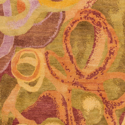 Brought to Light BOL-4004 Rug by Surya in brown, light olive, burgandy, magenta, camel, olive. Made from 100% wool in a unique style.