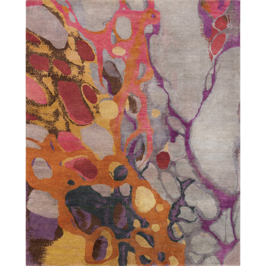 Brought to Light Rug - 14802 by Surya in rust, rose, light sage, ink blue, mustard, medium purple. Made from 100% wool in a unique style.