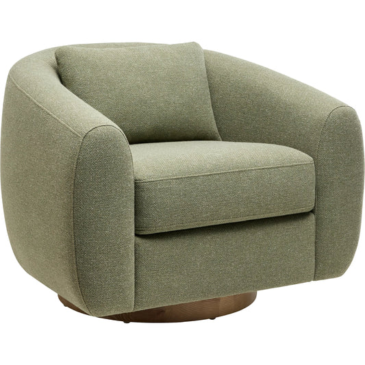 Loma Swivel Chair by Becki Owens x Surya. Made from polyester, rayon, ash wood, foam in a transitional style.