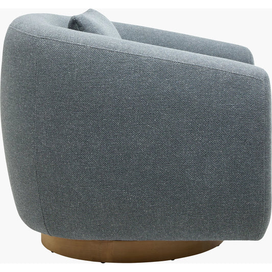 Loma Swivel Chair by Becki Owens x Surya. Made from polyester, rayon, ash wood, foam in a unique style.