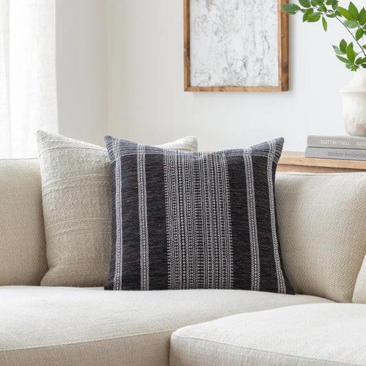 Myrna Pillow - 496195 by Becki Owens x Livabliss in black, ivory, rust. Made from cotton, polyester in a modern style.