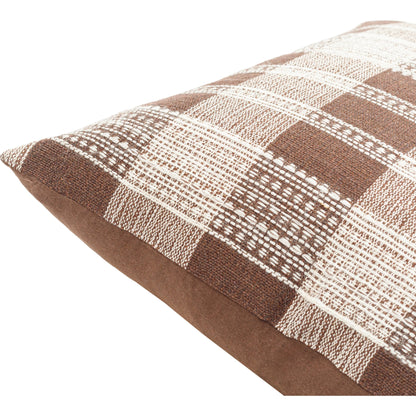 Myrna Pillow - 496200 by Becki Owens x Livabliss in dark brown, white. Made from wool, cotton in a cottage & farmhouse style.