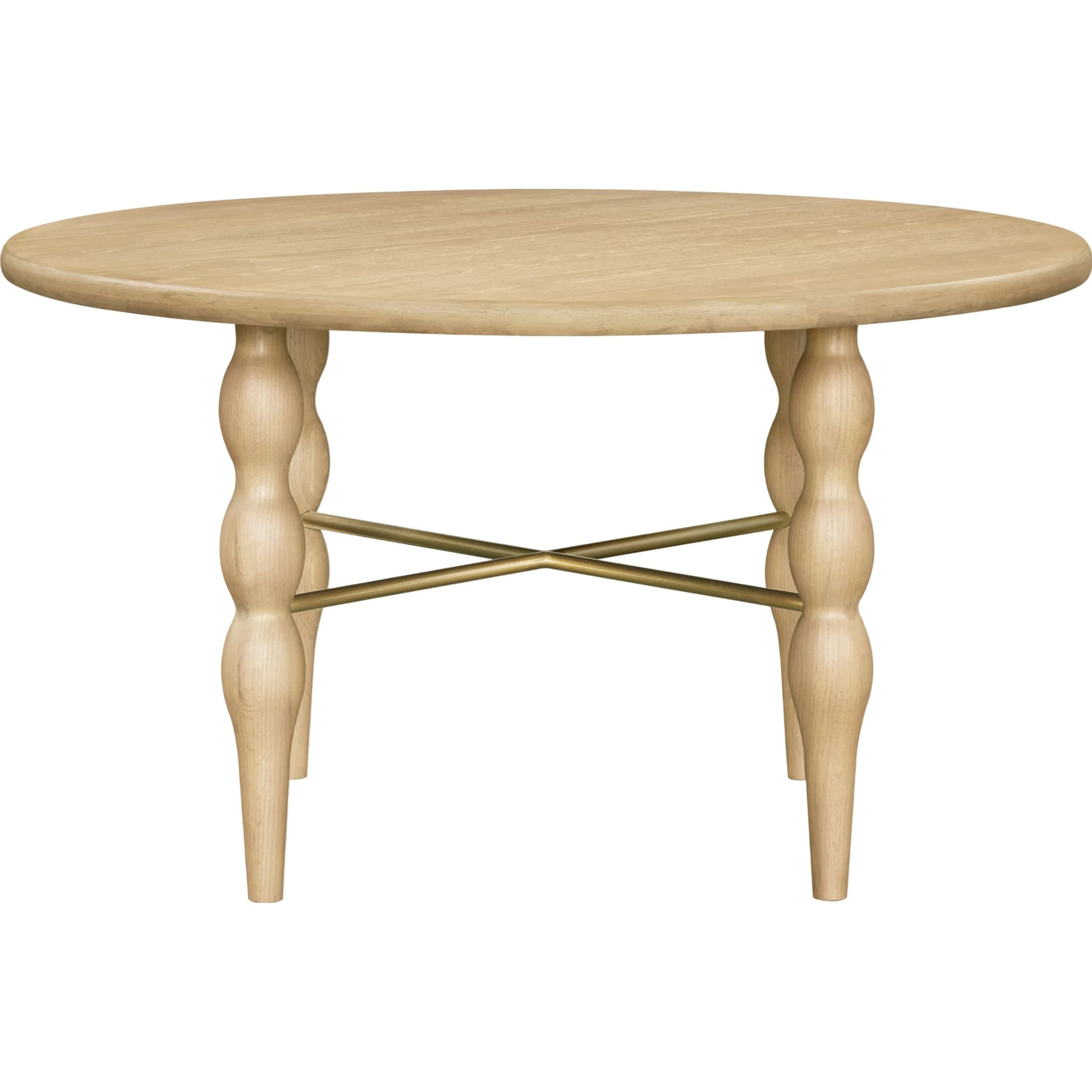 Macie Dining Table by Becki Owens x Surya in brown. Made from rubber wood, oak veneer in a transitional style.
