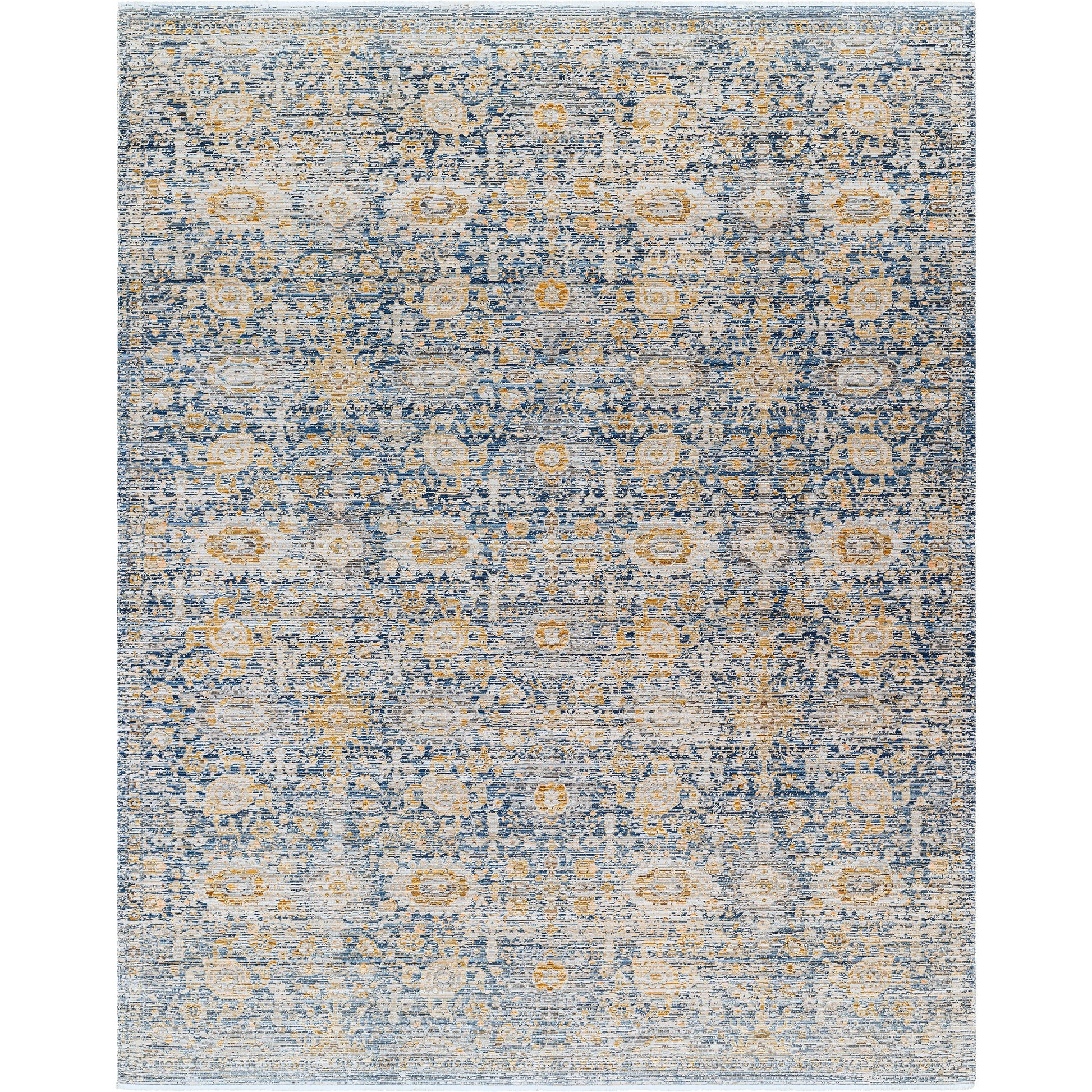 Margaret Rug - 490222 by Becki Owens x Livabliss in navy, gray, taupe, charcoal, medium brown. Made from face: 100% polyester, warp: 100% polypropylene in a unique style.