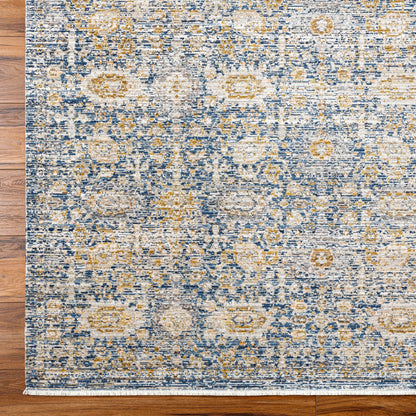 Margaret Rug - 490222 by Becki Owens x Livabliss in navy, gray, taupe, charcoal, medium brown. Made from face: 100% polyester, warp: 100% polypropylene in a unique style.