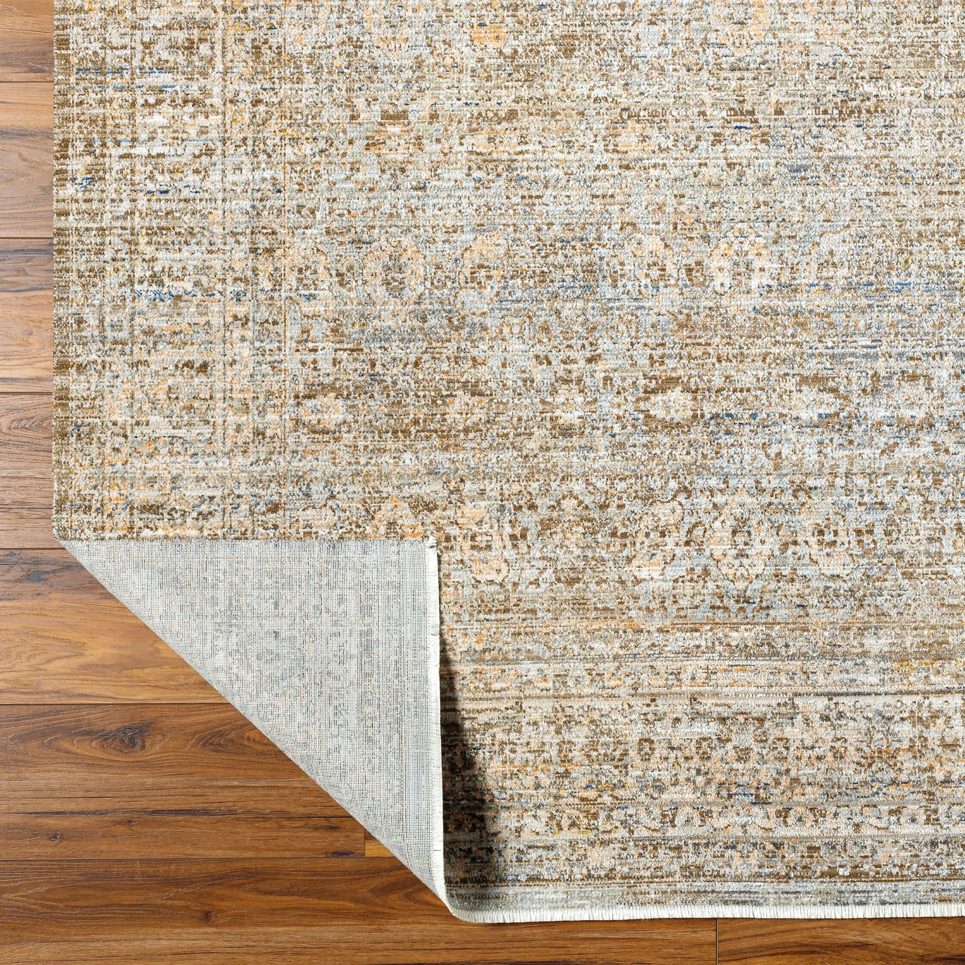 Margaret Rug - 490249 by Becki Owens x Livabliss in dark brown, gray, taupe, charcoal, brown. Made from face: 100% polyester, warp: 100% polypropylene in a unique style.