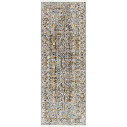 Margaret Rug - 490256 by Becki Owens x Livabliss in taupe, charcoal, gray, dark brown, medium brown. Made from face: 100% polyester, warp: 100% polypropylene in a unique style.