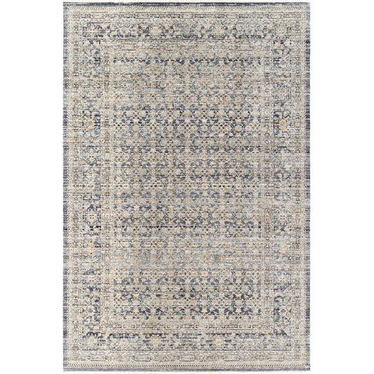 Margaret Rug - 490276 by Becki Owens x Livabliss in taupe, black, charcoal, gray, brown, blue. Made from face: 100% polyester, warp: 100% polypropylene in a unique style.