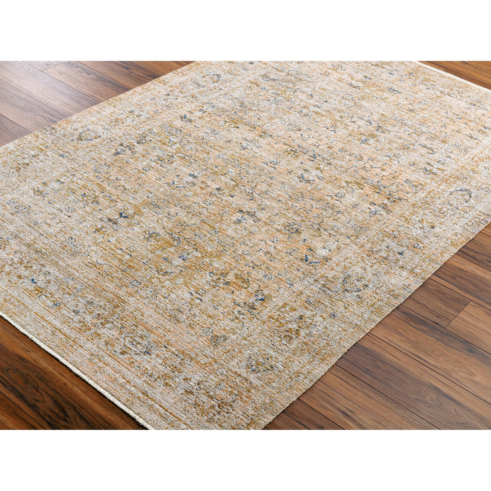 Margaret Rug - 490283 by Becki Owens x Livabliss in brown, gray, medium brown, taupe, blue. Made from face: 100% polyester, warp: 100% polypropylene in a unique style.