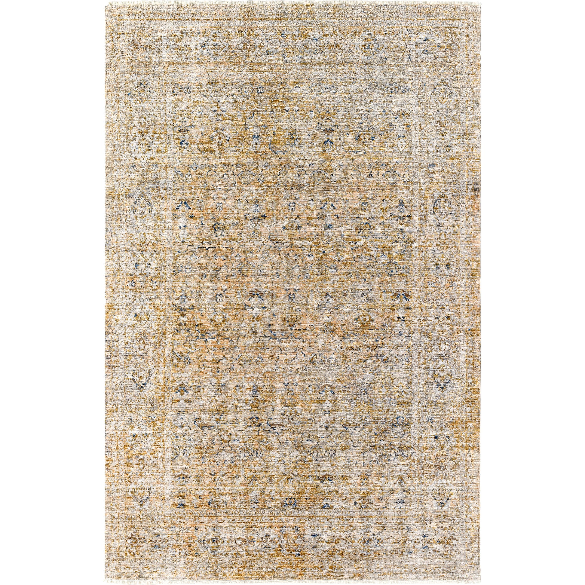 Margaret Rug - 490283 by Becki Owens x Livabliss in brown, gray, medium brown, taupe, blue. Made from face: 100% polyester, warp: 100% polypropylene in a unique style.