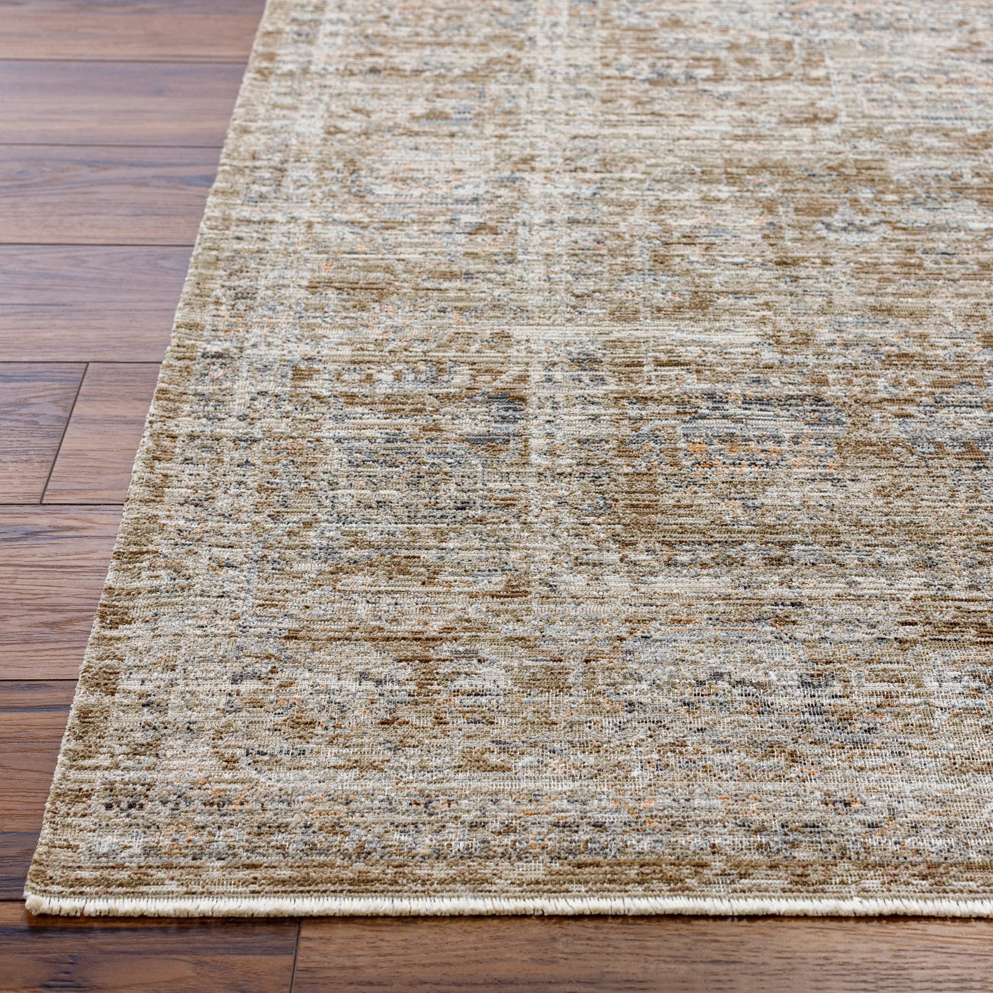 Margaret Rug - 490290 by Becki Owens x Livabliss in taupe, dark brown, gray, charcoal, brown. Made from face: 100% polyester, warp: 100% polypropylene in a unique style.