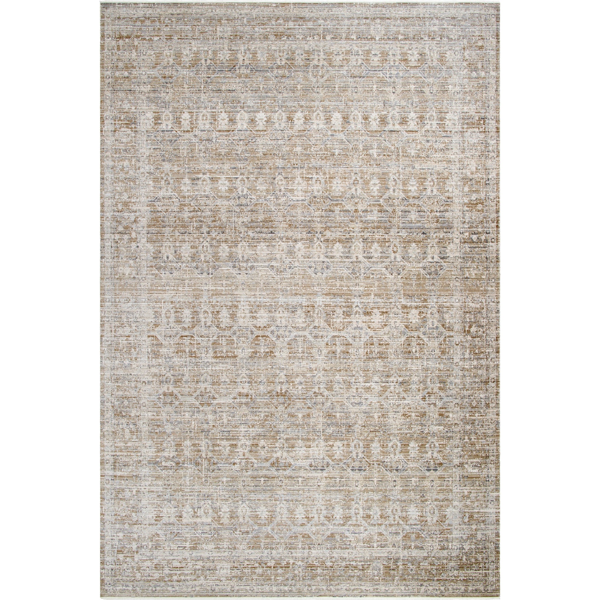 Margaret Rug - 490297 by Becki Owens x Livabliss in taupe, charcoal, dark brown, gray. Made from face: 100% polyester, warp: 100% polypropylene in a unique style.