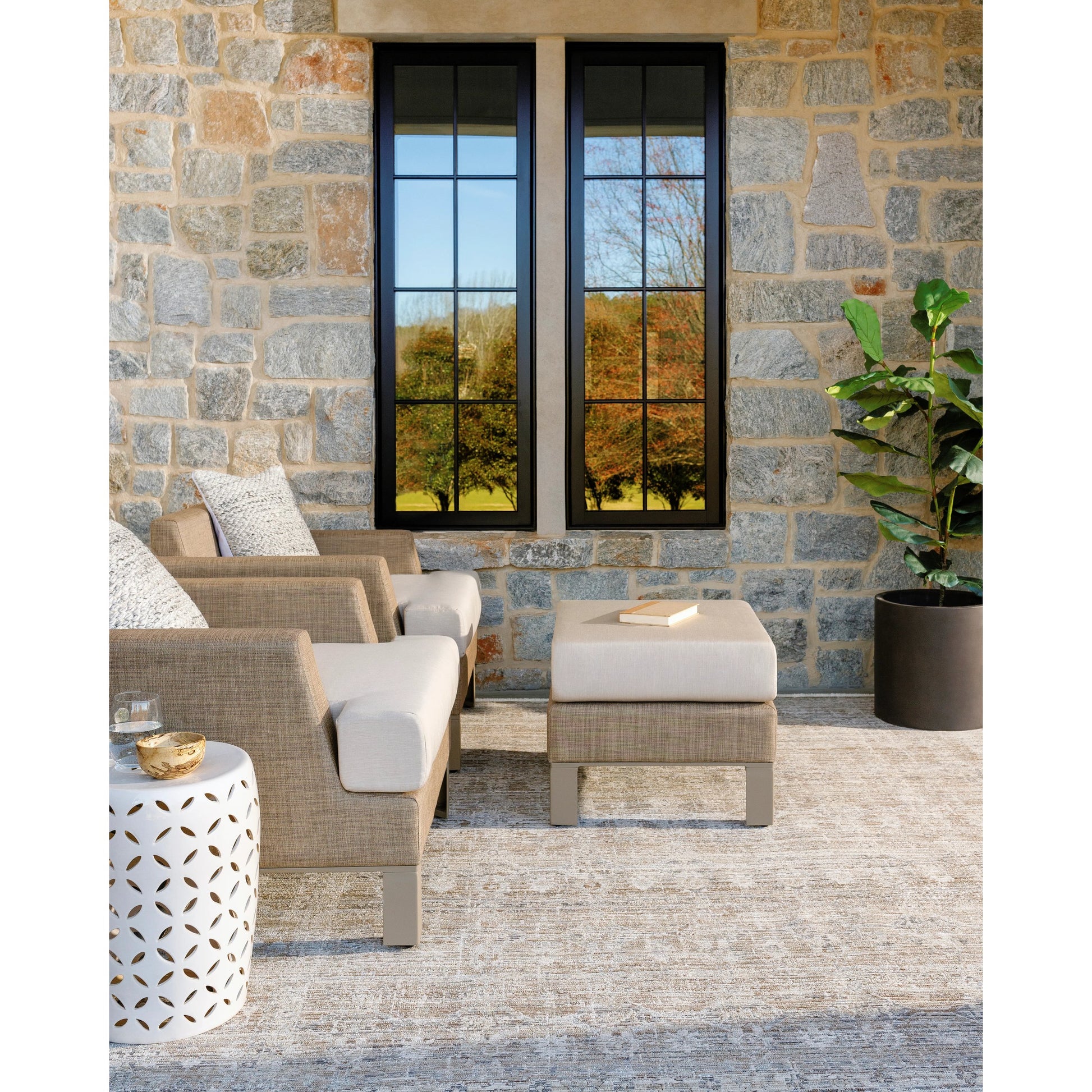 Margaret Rug - 490297 by Becki Owens x Livabliss in taupe, charcoal, dark brown, gray. Made from face: 100% polyester, warp: 100% polypropylene in a unique style.