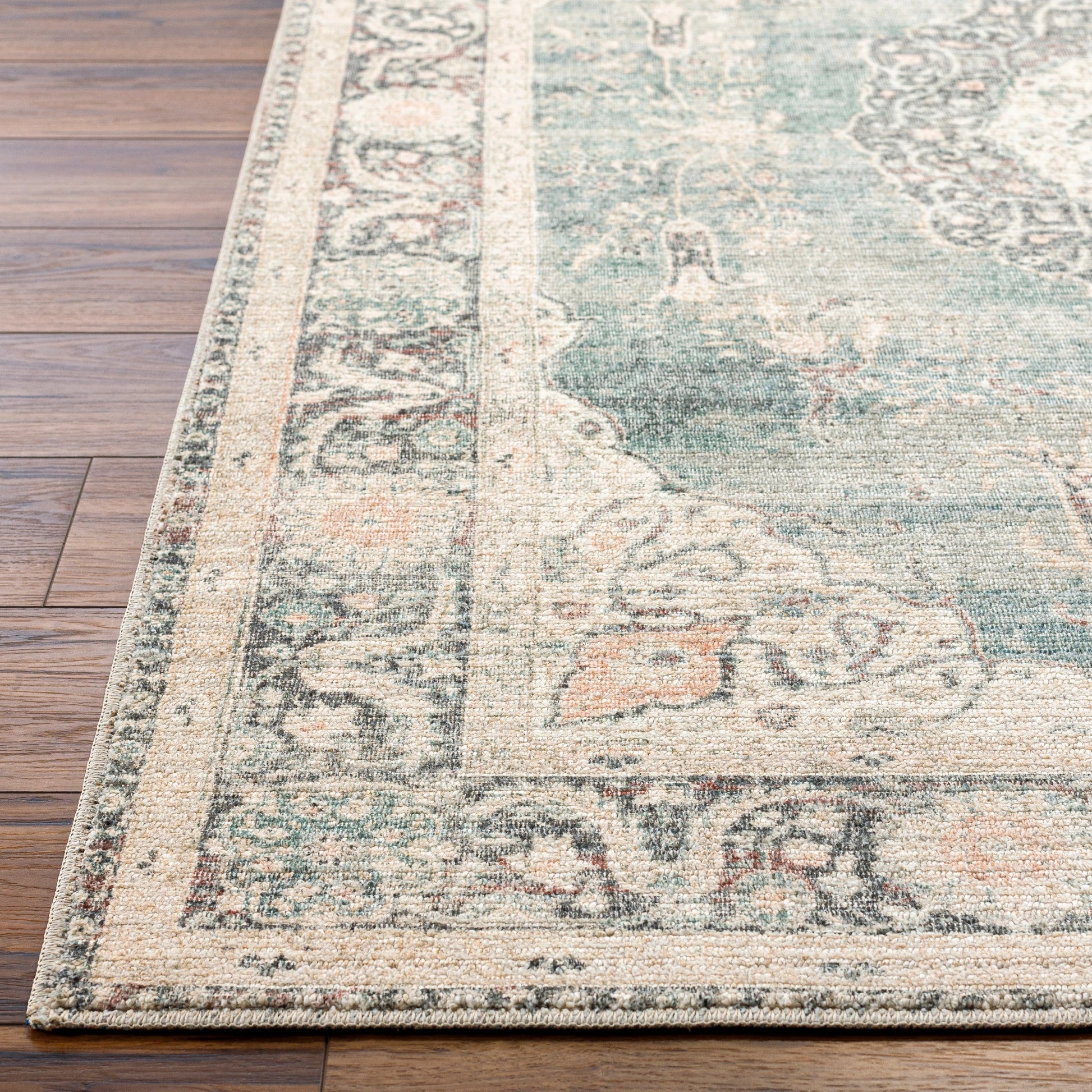 Marlene Rug - 490022 by Becki Owens x Livabliss in ice blue, blue, cream, light sage, charcoal, burgundy. Made from face: 100% polyester, warp: 100% cot