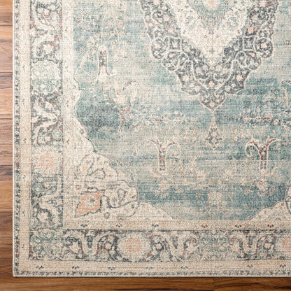 Marlene Rug - 490022 by Becki Owens x Livabliss in ice blue, blue, cream, light sage, charcoal, burgundy. Made from face: 100% polyester, warp: 100% cot