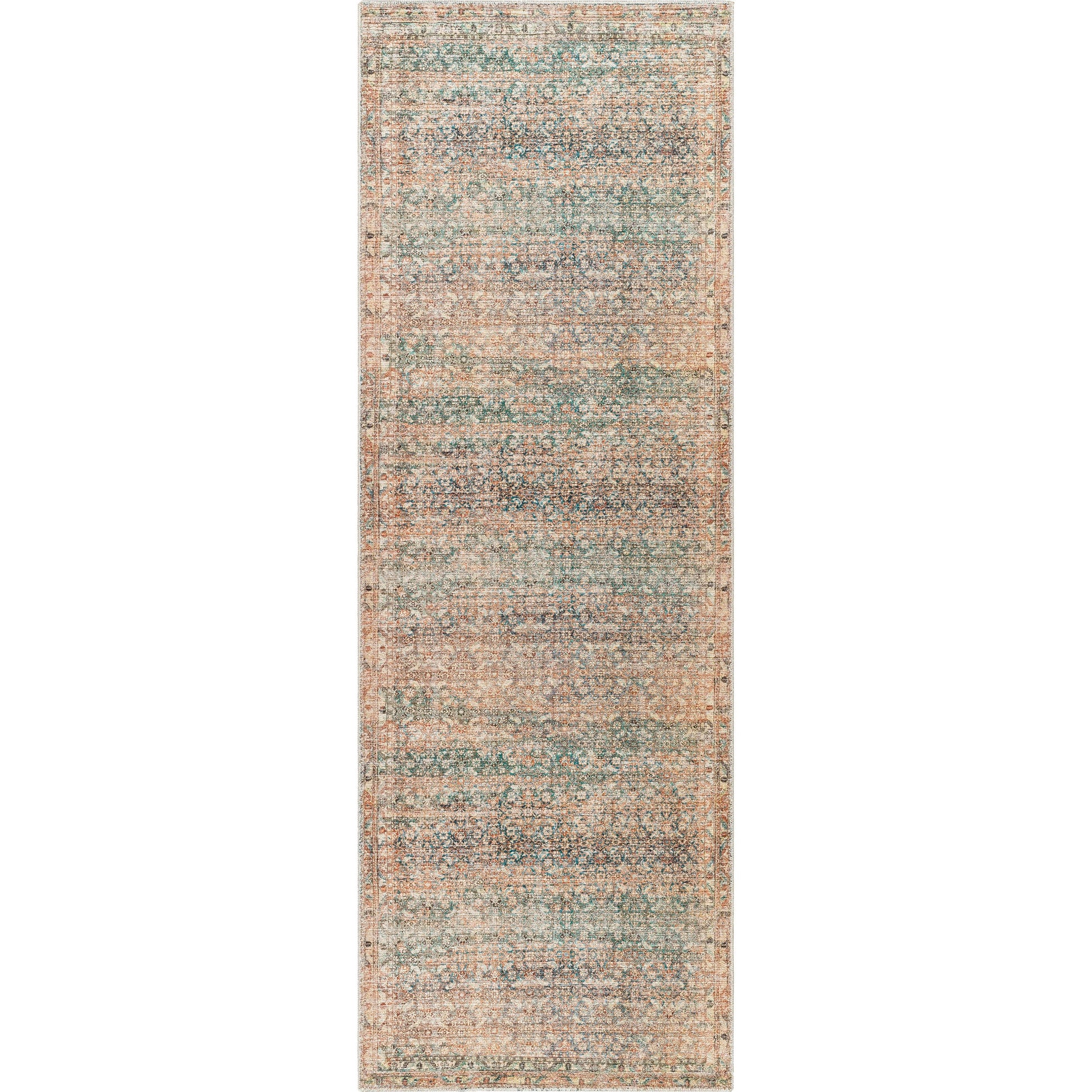 Marlene Rug - 490044 by Becki Owens x Livabliss in emerald, seafoam, light green, light beige, light brown, grass green. Made from face: 100% polyester, warp: 100% cotton in a unique style.