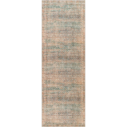 Marlene Rug - 490044 by Becki Owens x Livabliss in emerald, seafoam, light green, light beige, light brown, grass green. Made from face: 100% polyester, warp: 100% cotton in a unique style.