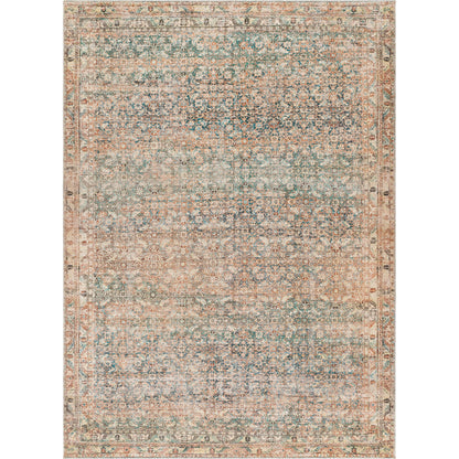 Marlene Rug - 490044 by Becki Owens x Livabliss in emerald, seafoam, light green, light beige, light brown, grass green. Made from face: 100% polyester, warp: 100% cotton in a u