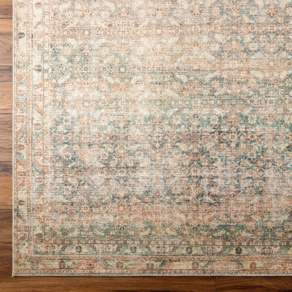 Marlene Rug - 490044 by Becki Owens x Livabliss in emerald, seafoam, light green, light beige, light brown, grass green. Made from face: 100% polyester,